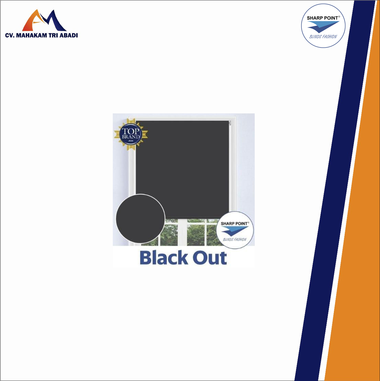 Rollblind Blackout Series Sharp Point Chain XL SP. 6045, 6046XX - Termasuk Pemasangan